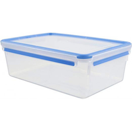 FOOD BOX CLIP AND CLOSE- Contenant à aliments en plastique de 2,3 L, Bleu rectangulaire K3021512