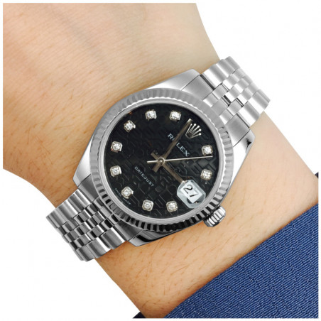 Montre Rolex couleur Argent intérieur Noir