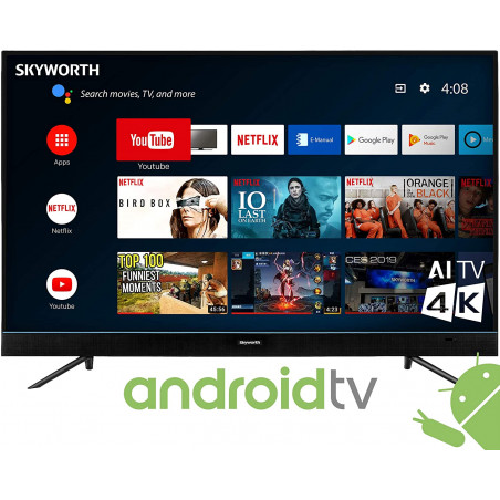 Skyworth  43 pouces 4K UHD  Android TV Smart