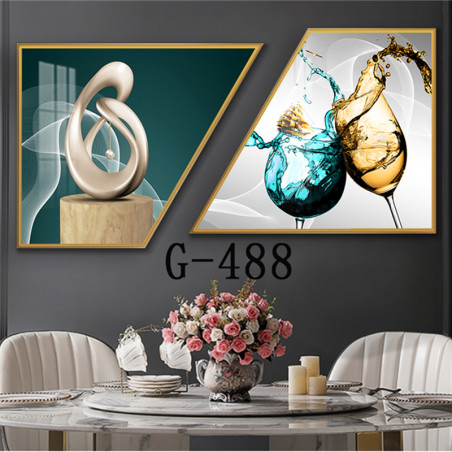 G-488- Tableau de décoration de Luxe 2 jeux