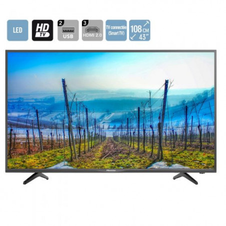 Hisense- SMART -NUMERIQUE -TV  - 43 Pouces - Smart - Full HD - Noir