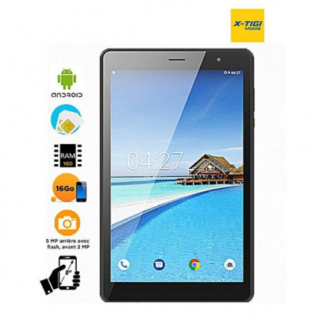Tablette - X-Tigi Joy 8 LTE - HD - 8 Pouces - 5MP/2MP - 16Go/2Go - 4G - 4000 mAh - Dual SIM - Android 8.1